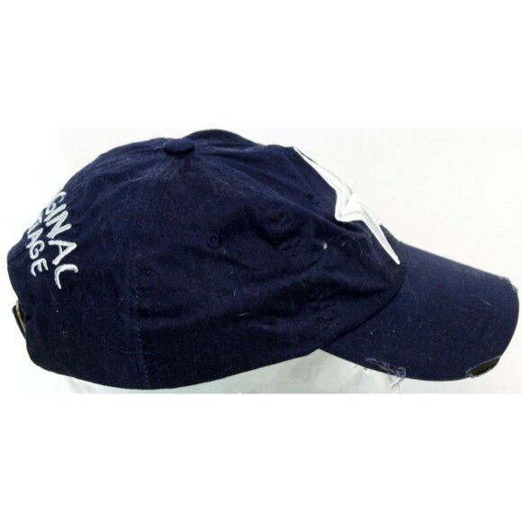 Original Vintage Blue Baseball Cap Embroidered White Star Adjustable Distressed - Picture 7 of 12